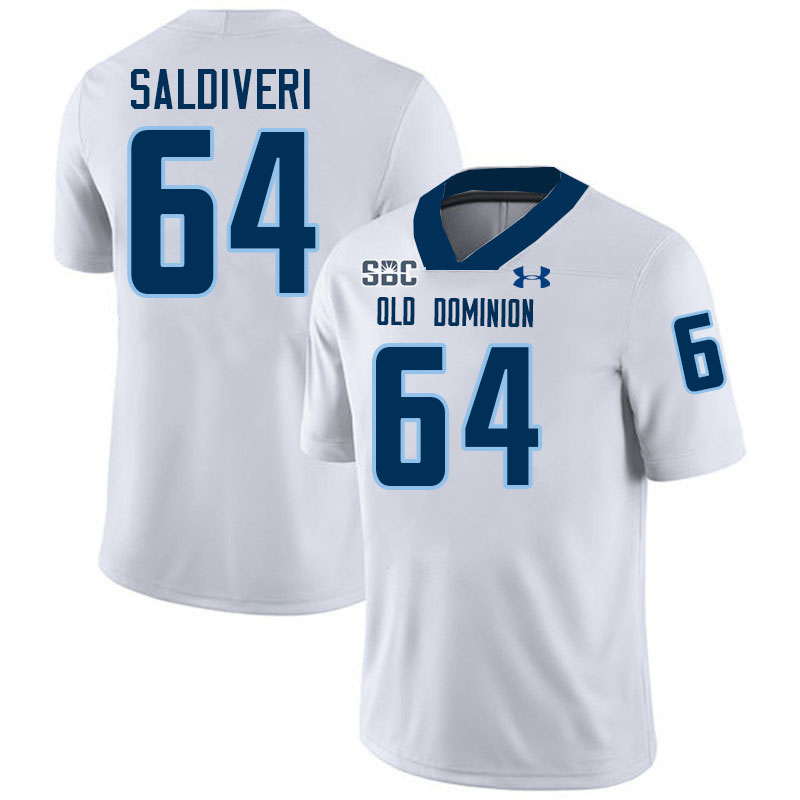 #64 Nick Saldiveri Old Dominion Monarchs College Football Jerseys Stitched-White